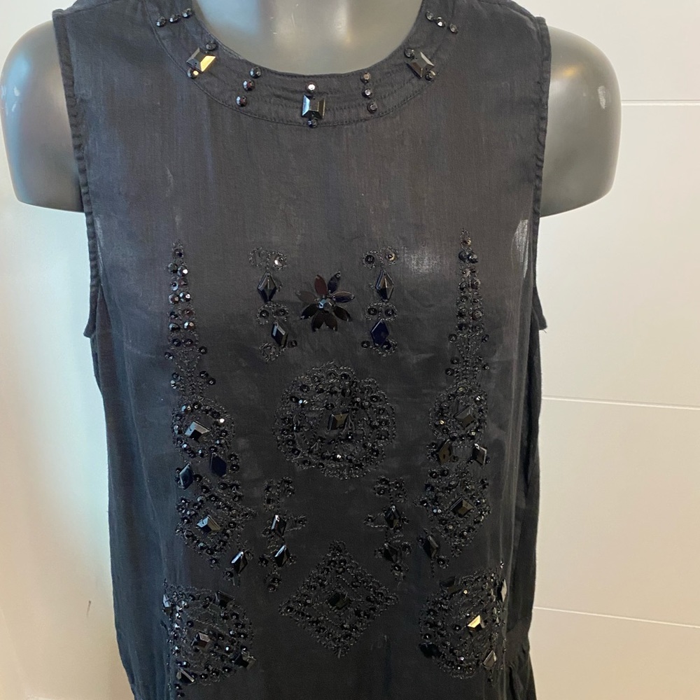 🌞 Sale 3 for $15 
Joe Fresh midi/ woman’s  / S with decorative jewels - Picture 3 of 6